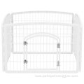 4-Panel Plastic Exercise Pet Playpen with Door Fence